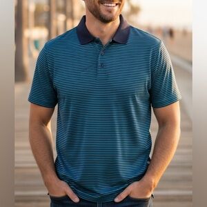 Old Navy‎ Go-Dry Cool Odor-Control Striped Core Polo